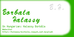 borbala halassy business card